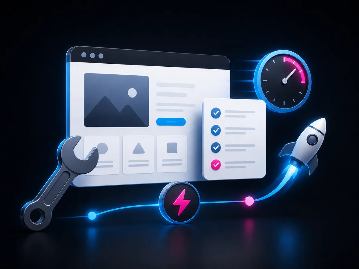 Streamlined website workflow, checklist and quick turnaround