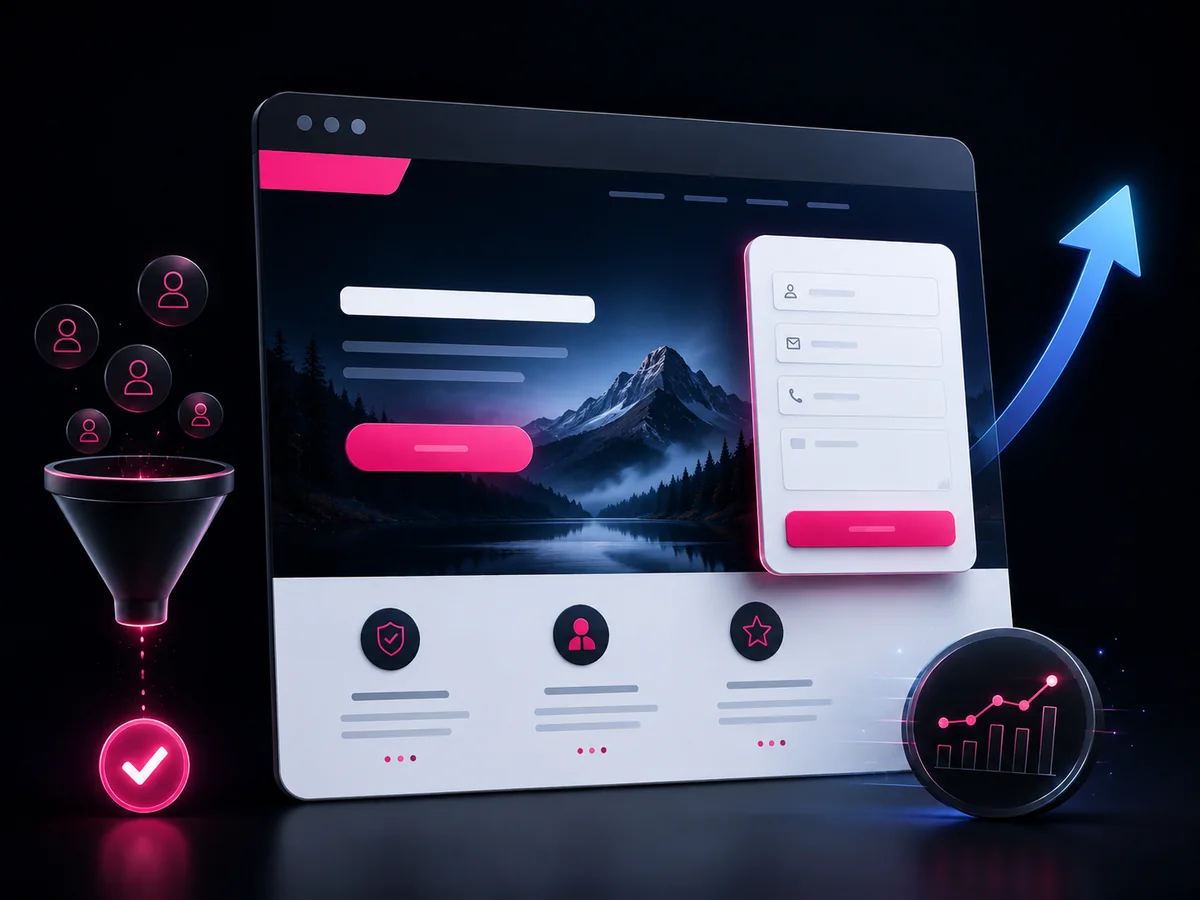 One-Page Lead Page landing page, form, funnel and conversion path